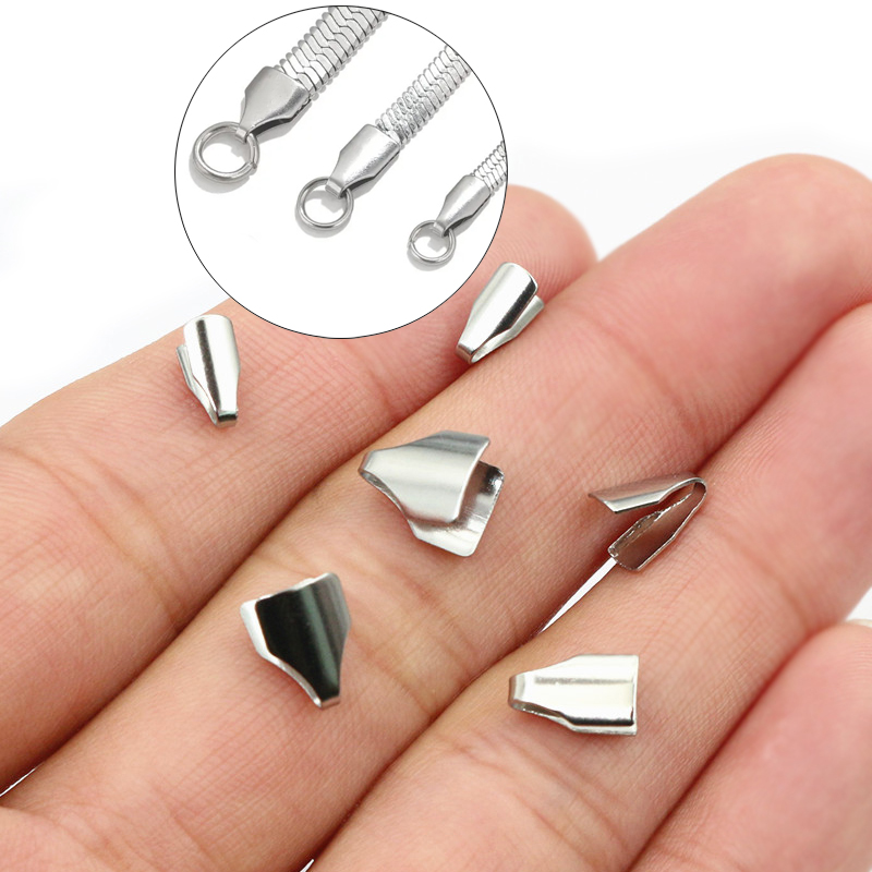 Jewelry Making Material - 100pcs 스테인레스 스틸 2-7mm 플랫 코드