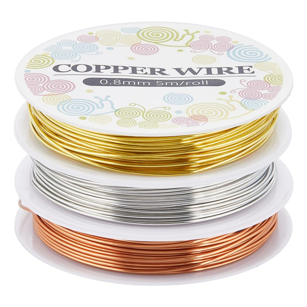 Jewelry Making With Copper Wire - 12.8M 구리 쥬얼리 와이어, 골드 실버