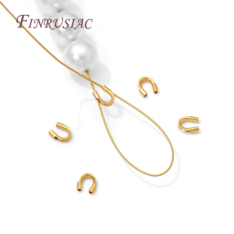 Jewelry Making Thread - 18K 금도금 보호 엔드 캡(보호대) 로프용,