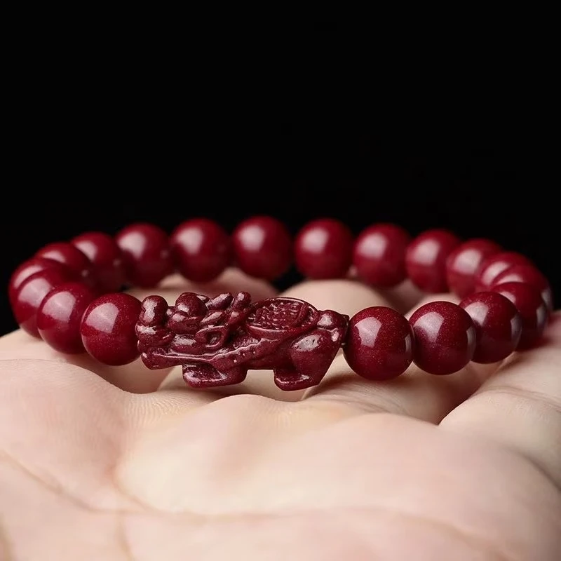 Jewelry Making For Seniors - 천연 주홍석으로 만든 여성 수제 팔찌