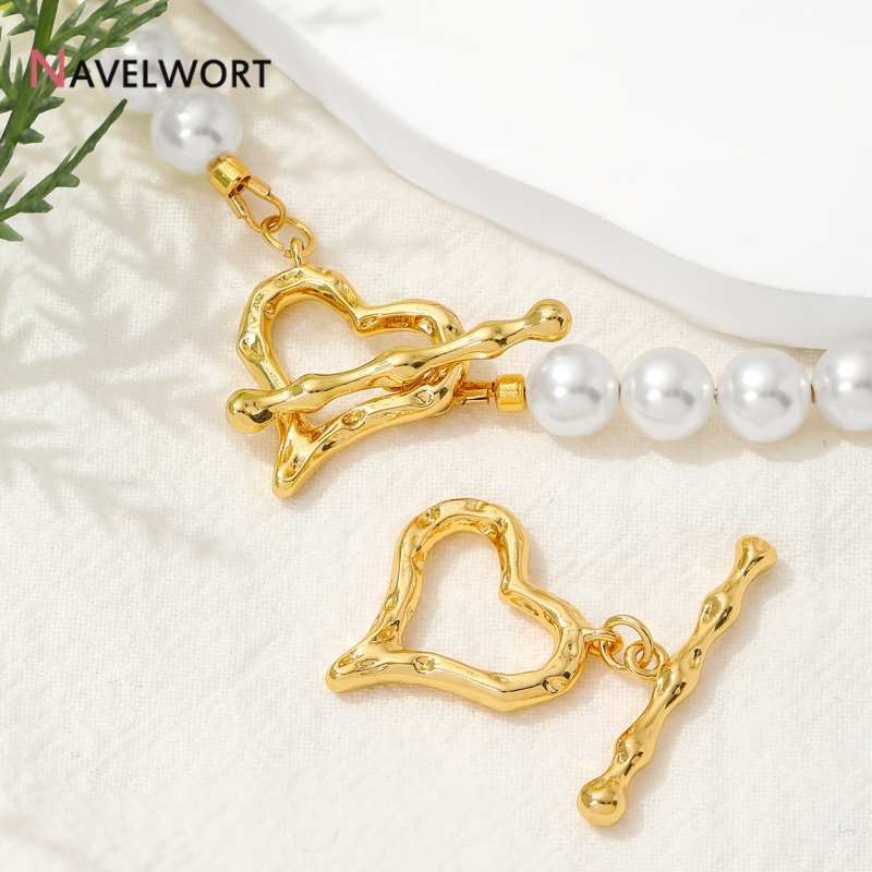 Jewelry Making Material - 18K 금도금 하트 모양 OT 클래스프