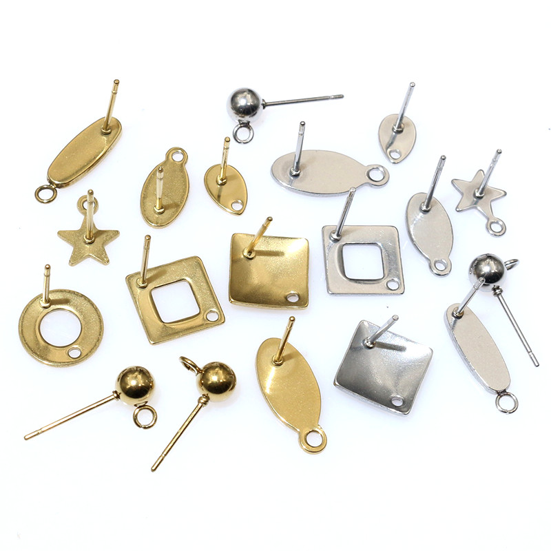 Jewelry Making Metal - 20pcs 스테인레스 스틸 공예 귀걸이 스터드
