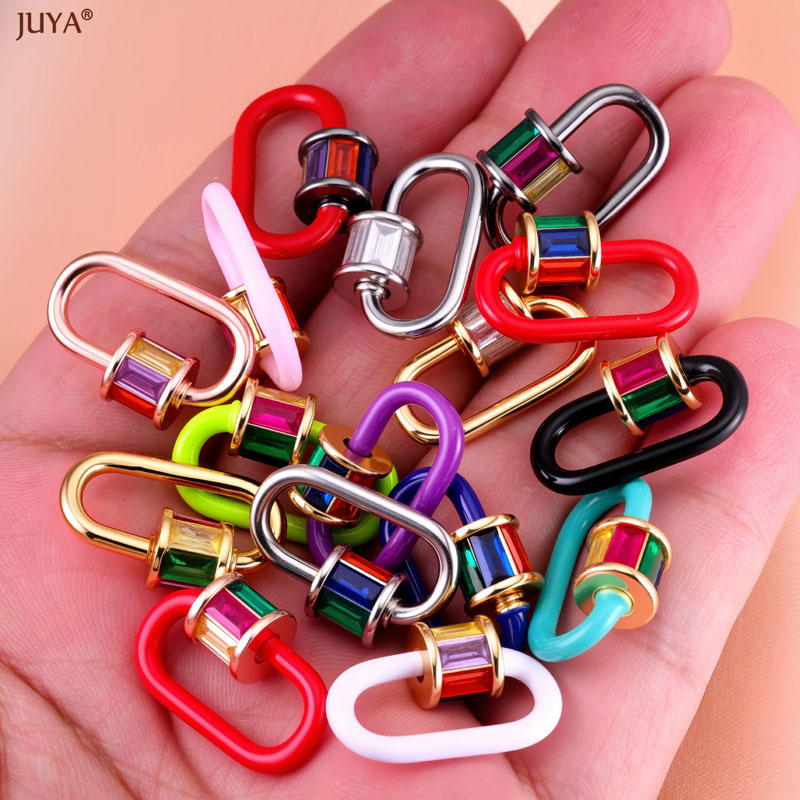 JUYA 레인보우 크리스탈 에나멜 스크류 카라비너 ​​ - Jewelry Making Material 리뷰 및 가격