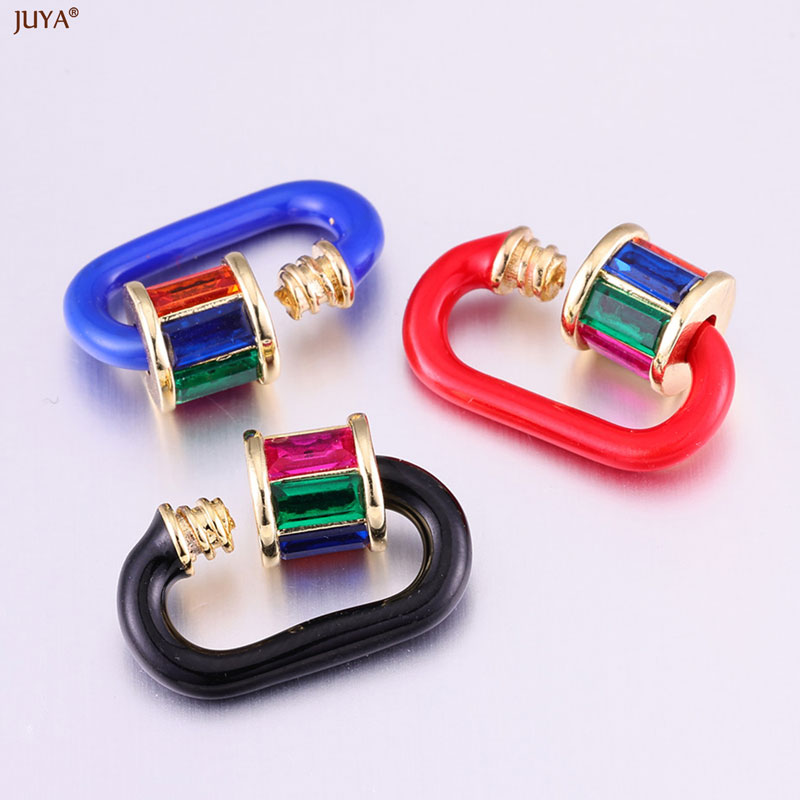 JUYA 레인보우 크리스탈 에나멜 스크류 카라비너 ​​ - Jewelry Making Material 리뷰 및 가격