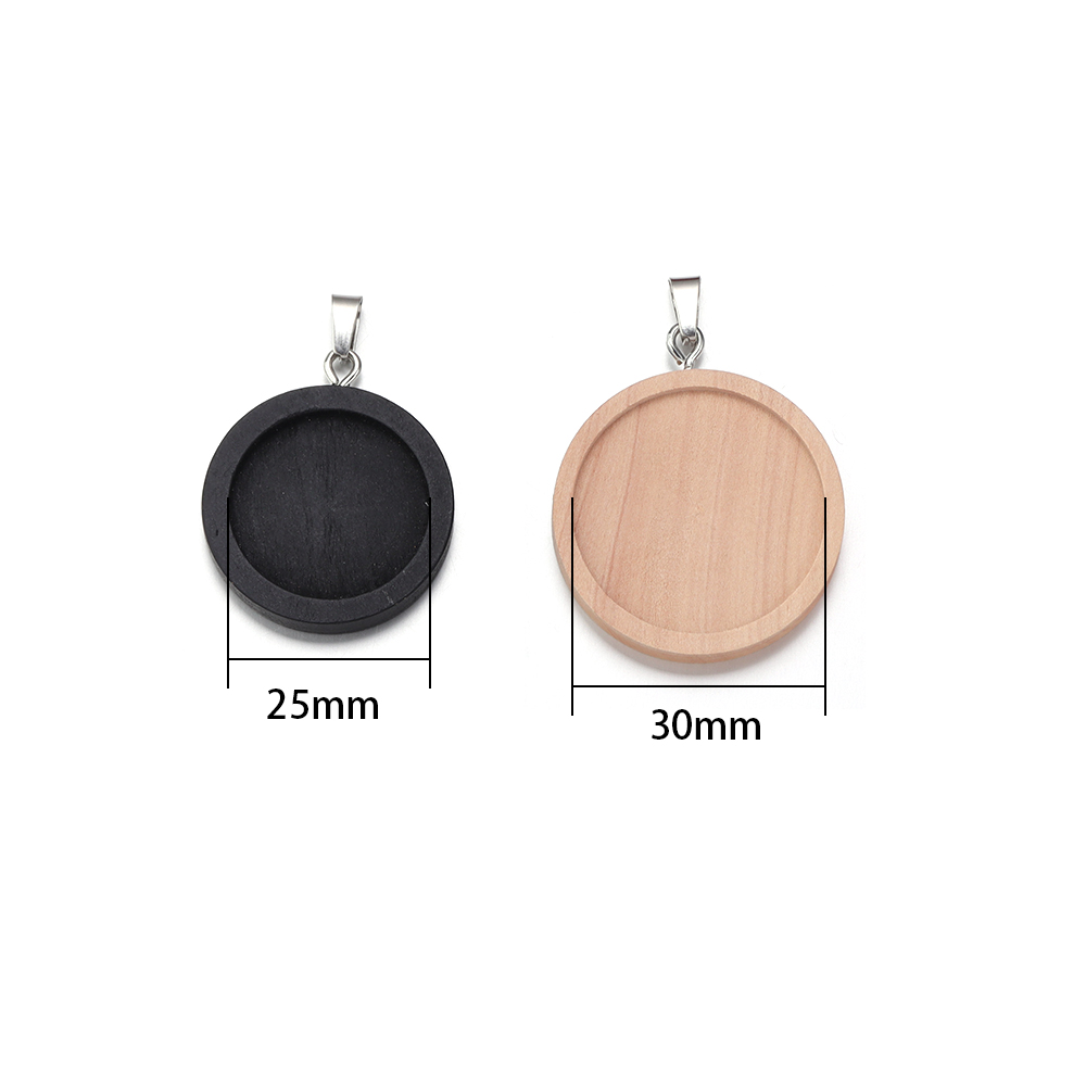 1-5개/세트 25 30mm 원형 나무 카보숑 베이스  - Jewelry Making Soldering Kit 리뷰 및 가격