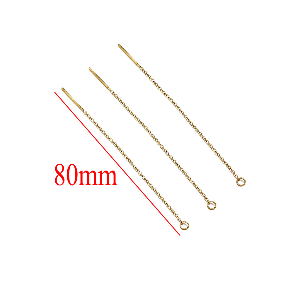 10pcs 스테인레스 스틸 롱 이어 라인 귀걸이 볼 댕 - Jewelry Making Thread 리뷰 및 가격