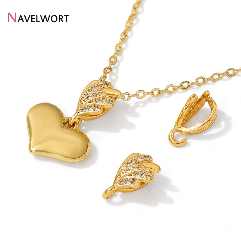 18K 금도금 황동 지르콘 펜던트 핀치 클립, 지르콘  - Jewelry Making Material 리뷰 및 가격