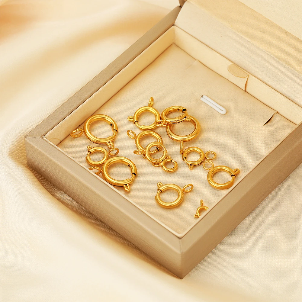 10개 스테인리스 스틸 스프링 링 클래스프 라운드 로브 - Jewelry Making Material 리뷰 및 가격