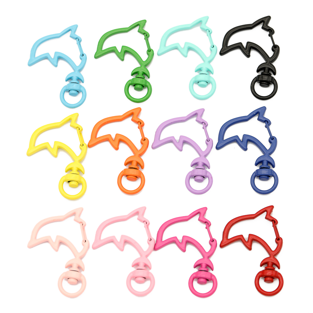10pcs 캔디 색상 금속 돌고래 스냅 랍스터 걸쇠 후 - Jewelry Making Metal 리뷰 및 가격