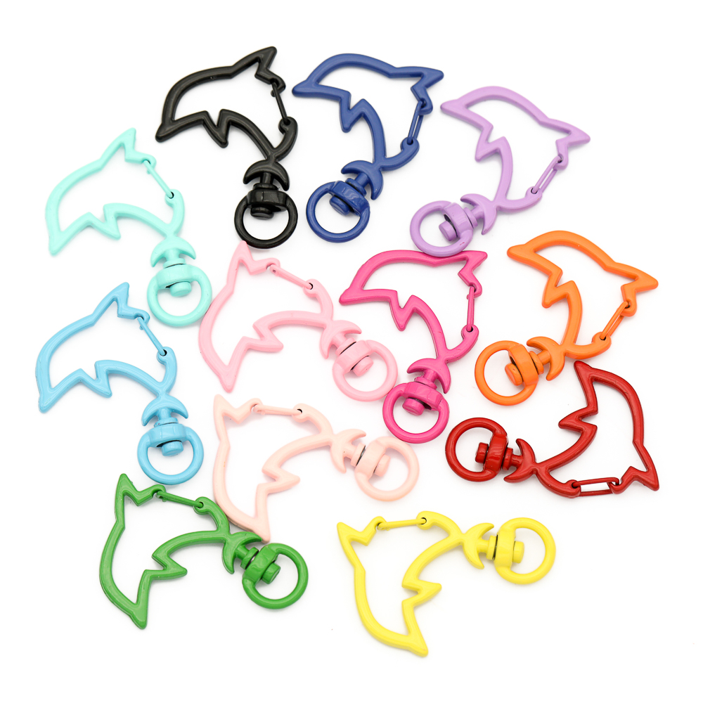 10pcs 캔디 색상 금속 돌고래 스냅 랍스터 걸쇠 후 - Jewelry Making Metal 리뷰 및 가격
