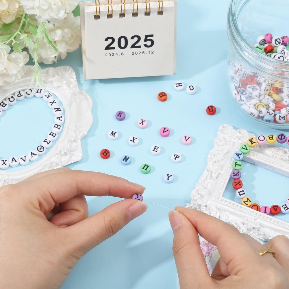 그리스 알파벳 구슬 스트레치 팔찌 만들기 키트, 주얼리 - Jewelry Making Thread 리뷰 및 가격