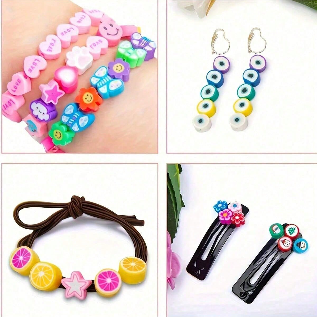1450/1200/250개 폴리머 클레이 비즈 세트,  - Jewelry Making Thread 리뷰 및 가격