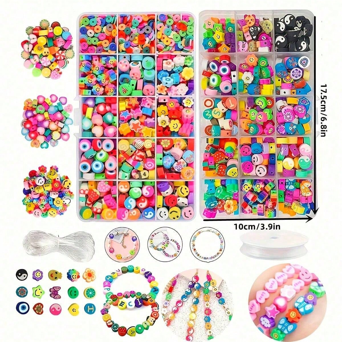 1450/1200/250개 폴리머 클레이 비즈 세트,  - Jewelry Making Thread 리뷰 및 가격
