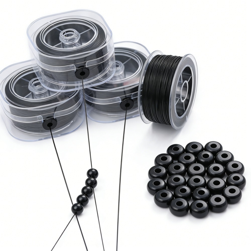 0.5-1mm 검정색 탄성 크리스탈 실, 평면 크리스탈 - Jewelry Making Thread 리뷰 및 가격