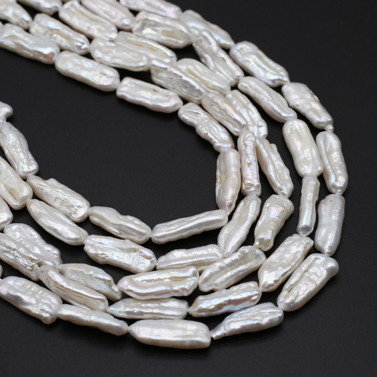 불규칙한 모양의 천연 담수 진주 고품질 긴 튜브 진주  - Seed Bead Tube 리뷰 및 가격