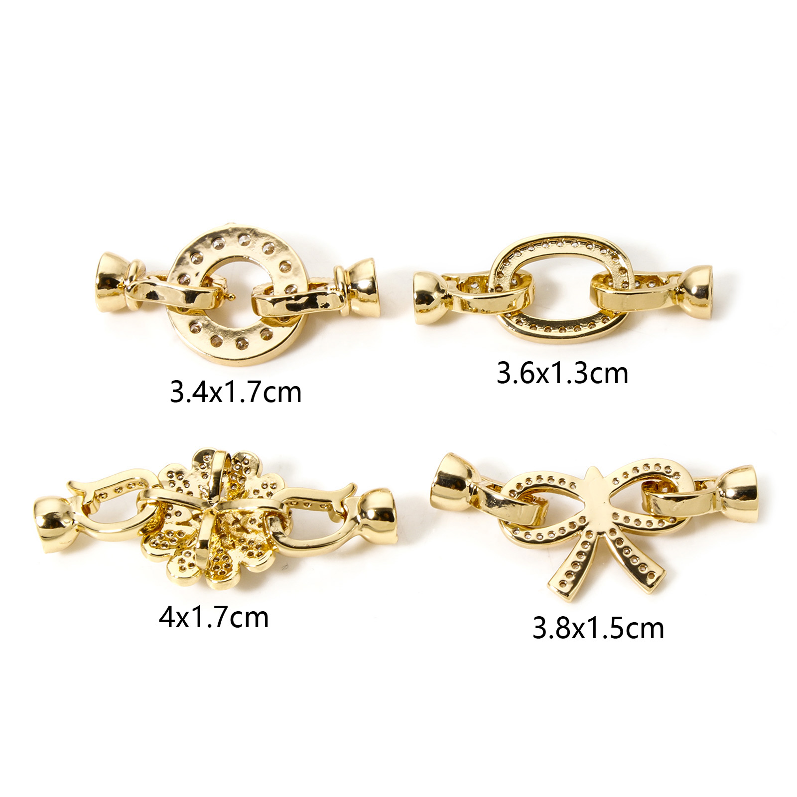 황동 폴드 오버 걸쇠, 골드 컬러, 라운드 플라워, 나 - Jewelry Making Material 리뷰 및 가격