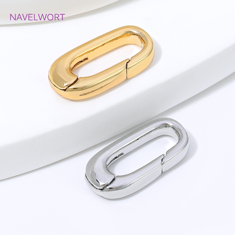 1/2/4개 18K 금도금 타원형 스프링 클래스프, 쥬 - Jewelry Making Metal 리뷰 및 가격