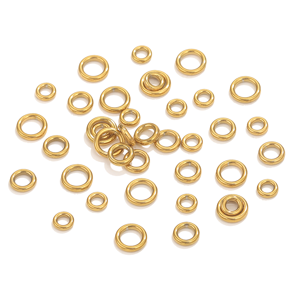 50pcs 스테인레스 스틸 O 링 골드 Platd 쥬얼 - Jewelry Making Thread 리뷰 및 가격