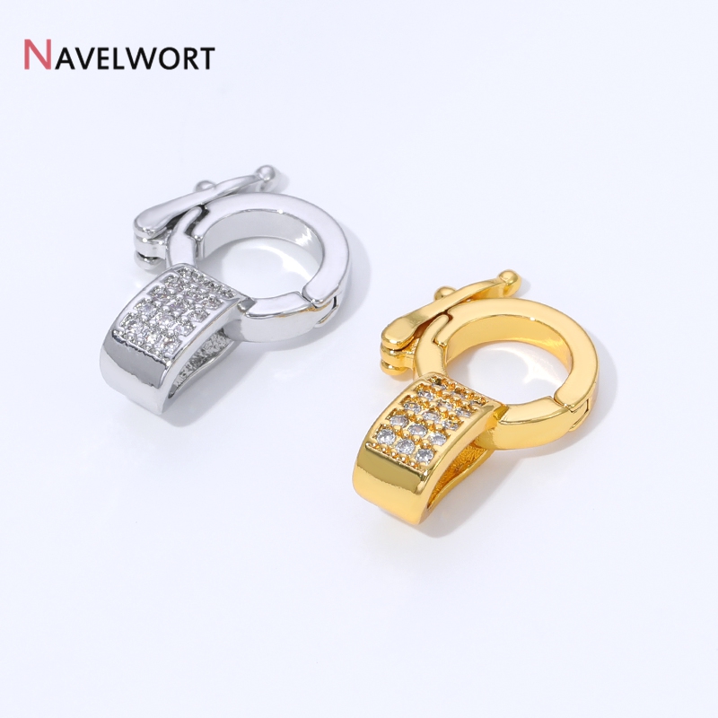 18K 금도금 황동 지르콘 인레이드 펜던트 홀더 커넥터 - Jewelry Making Metal 리뷰 및 가격