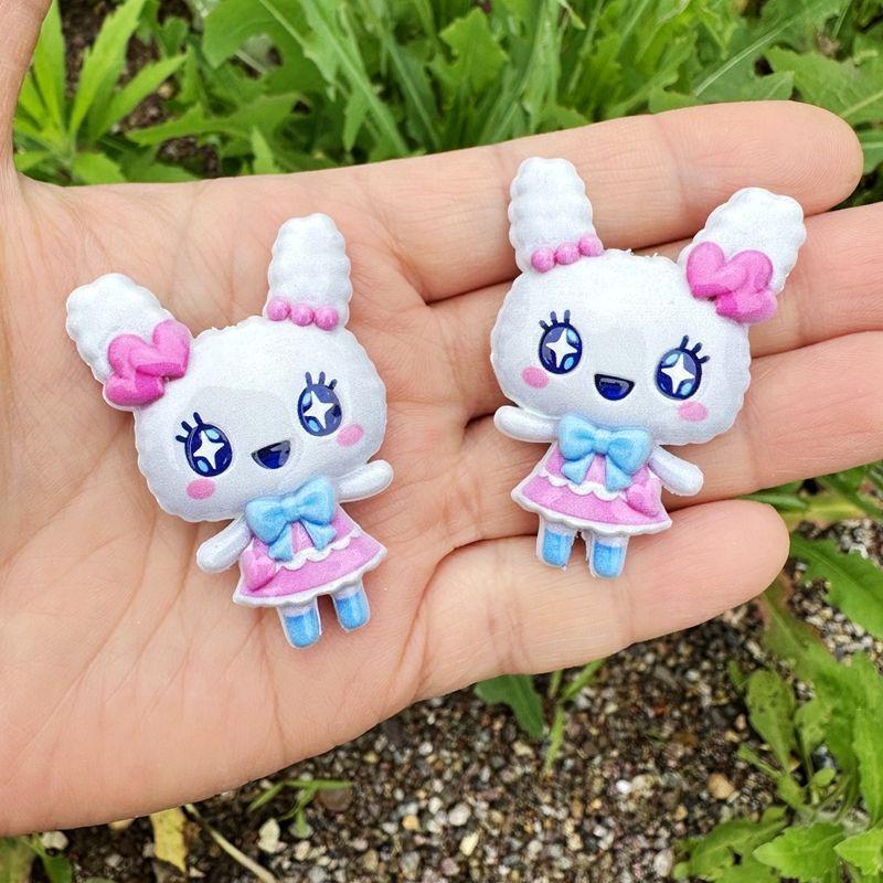 45mm 만화 다마고치 양면 인쇄 속이 빈 구슬, 휴대 - Jewelry Making Material 리뷰 및 가격
