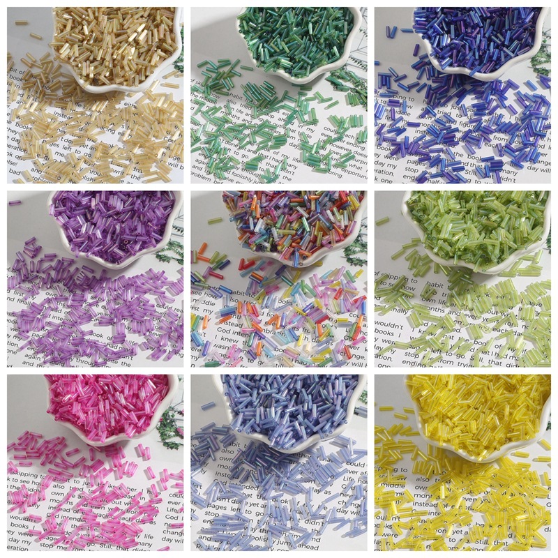 2x7mm 600개/묶음 쌀 모양 크리스탈 비즈 튜브  - Seed Bead Tube 리뷰 및 가격