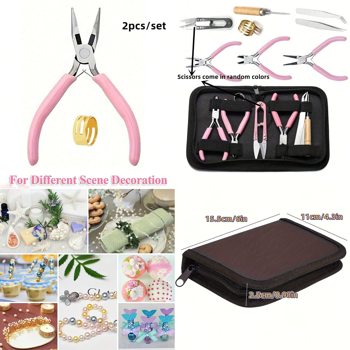 8개/세트, 2개/세트 핑크색 시니어용 보석 제작 도구 - Jewelry Making For Seniors 리뷰 및 가격