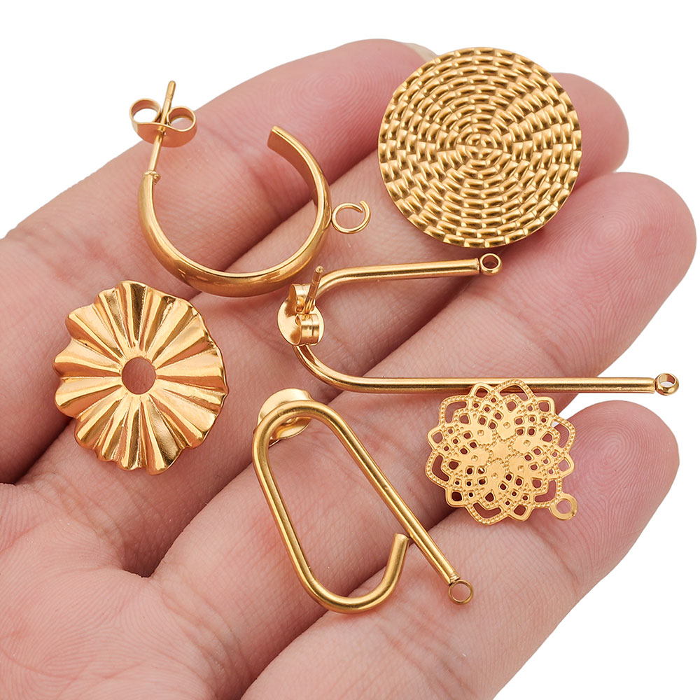 10개 스테인리스 스틸 귀걸이 18K 금 도금 꽃 모양 - Jewelry Making Soldering Kit 리뷰 및 가격