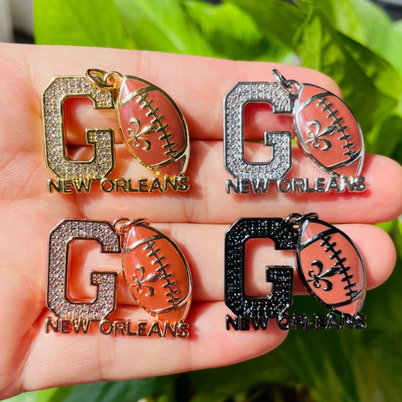 마이크로 헬기 이동 뉴 올리언스 단어 매력 플레어 드  - Jewelry Making New Orleans 리뷰 및 가격