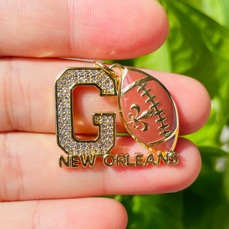 마이크로 헬기 이동 뉴 올리언스 단어 매력 플레어 드  - Jewelry Making New Orleans 리뷰 및 가격