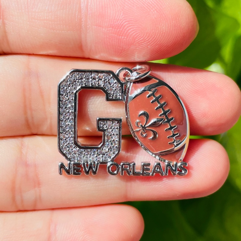 마이크로 헬기 이동 뉴 올리언스 단어 매력 플레어 드  - Jewelry Making New Orleans 리뷰 및 가격