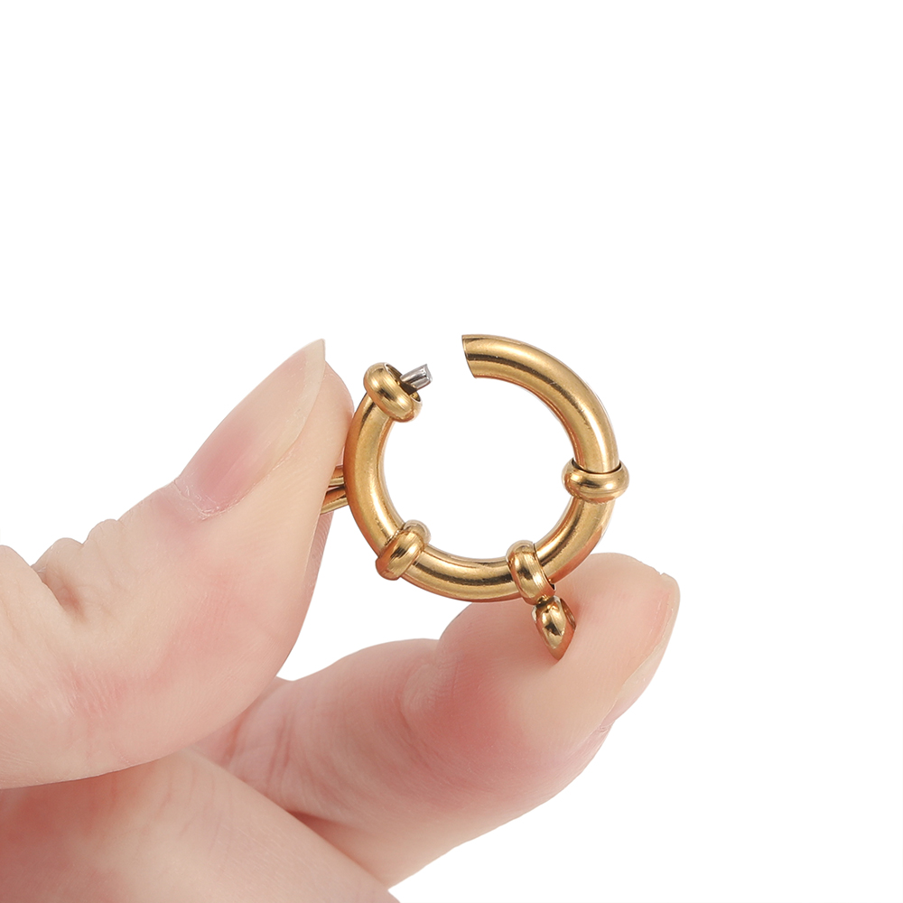 2개 스테인리스 스틸 원형 스프링 클래스프 훅 팔찌 쇄 - Jewelry Making Material 리뷰 및 가격