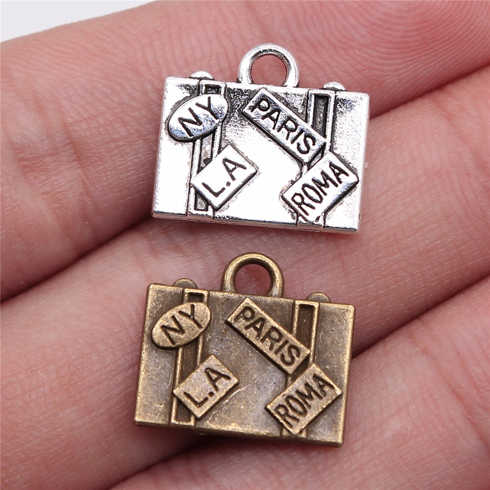 WYSIWYG 5pcs 15x16mm 매력 여행 가방  - Jewelry Making York 리뷰 및 가격