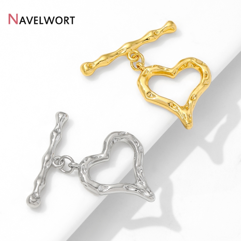 18K 금도금 하트 모양 OT 클래스프 훅 커넥터, D - Jewelry Making Material 리뷰 및 가격