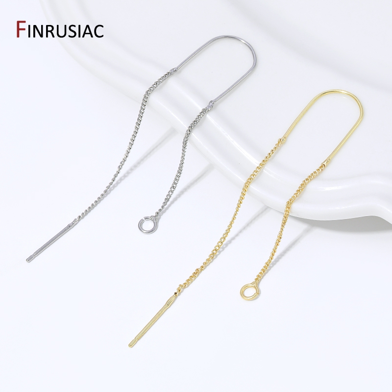 18K 금도금 황동 롱 태슬 체인 드롭 스티커 댕글 귀 - Jewelry Making Thread 리뷰 및 가격