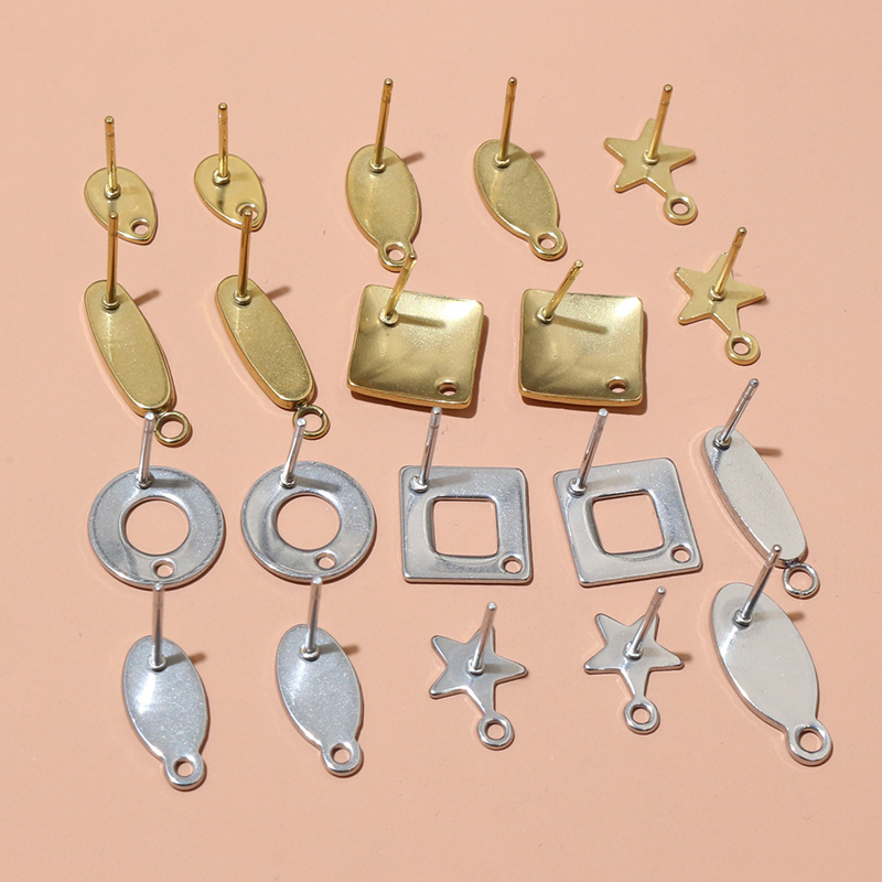 20pcs 스테인레스 스틸 공예 귀걸이 스터드 기하학적 - Jewelry Making Metal 리뷰 및 가격