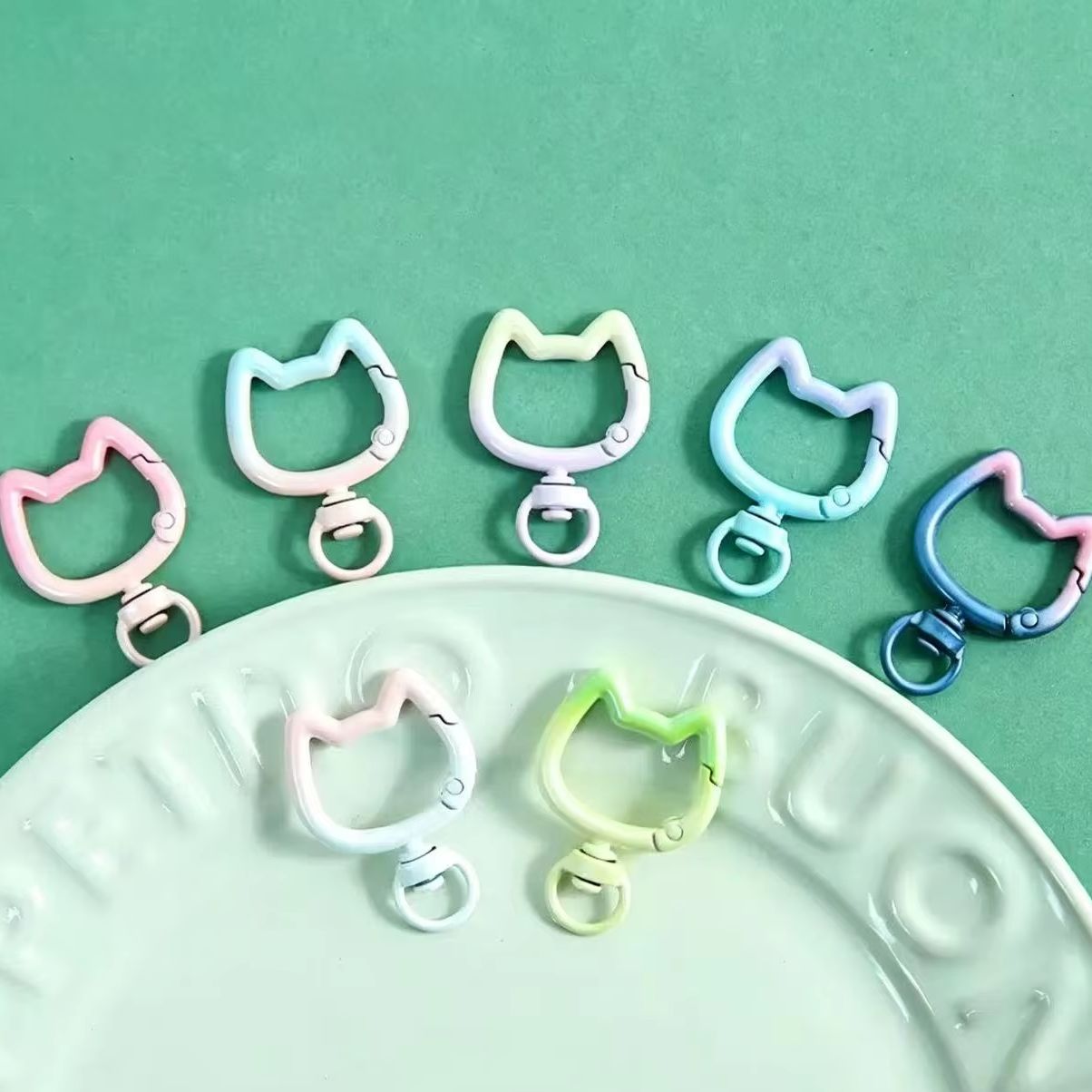 5-10PCS 그라디언트 귀여운 고양이 걸쇠 개방형 커 - Jewelry Making Material 리뷰 및 가격