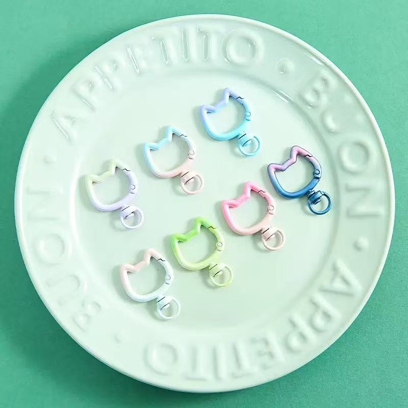 5-10PCS 그라디언트 귀여운 고양이 걸쇠 개방형 커 - Jewelry Making Material 리뷰 및 가격